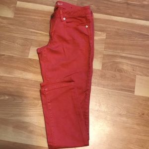 American Eagle Coral Skinny Jeans Size 10